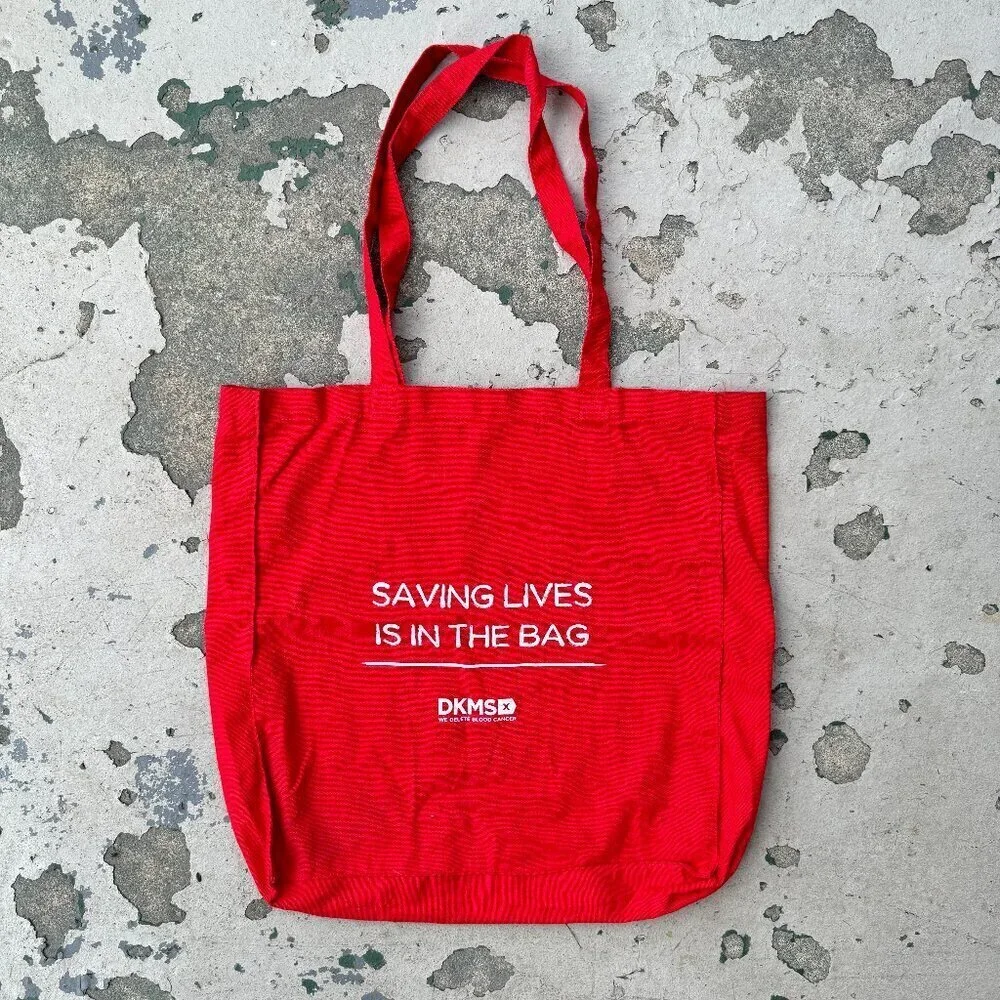 Saving Lives Is In The Bag Red Canvas Tote Bag